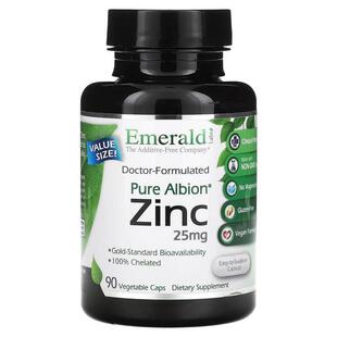Emerald Laboratories,全 Albion，锌，25 毫克，90 粒素食胶囊