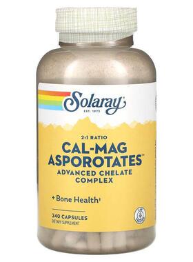 Solaray,2:1 Cal-Mag Asporotates，240 粒胶囊