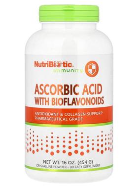 NutriBiotic,Immunity，含生物类黄酮的抗坏血酸，结晶粉末，16 4