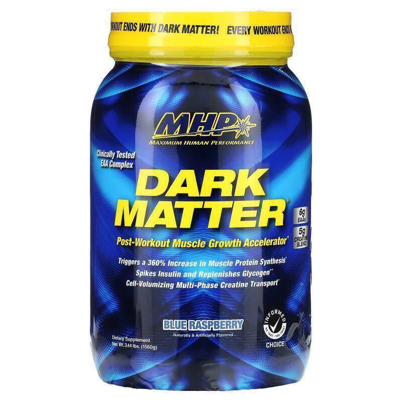 MHP,DARK MATTER，训练后肌肉生长加速剂，蓝色树莓口味，3.44 磅