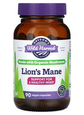 Oregon's Wild Harvest,狮鬃，90 粒素食胶囊