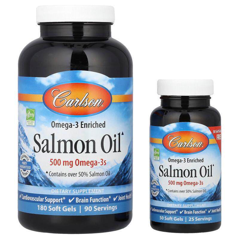 Carlson,富 Omega-3 鲑鱼油，230 粒软胶囊