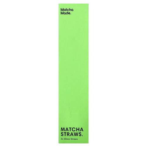 Morning Made Inc,Matcha Glass Straws, 3 Straws