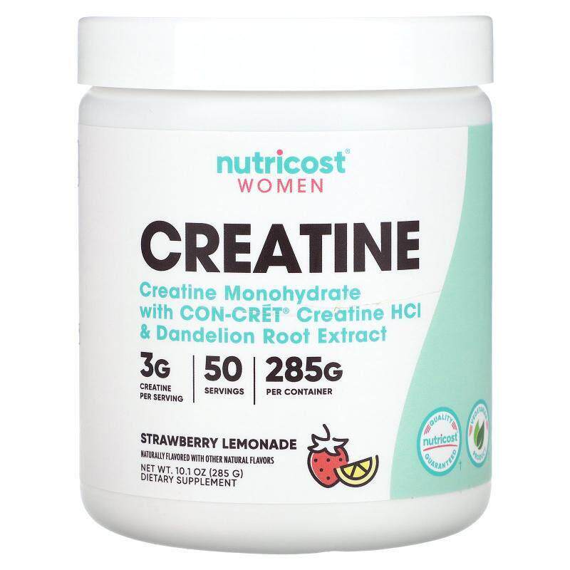 Nutricost,女性，肌酸，草莓柠檬水，10.1 盎司（285 克）图片