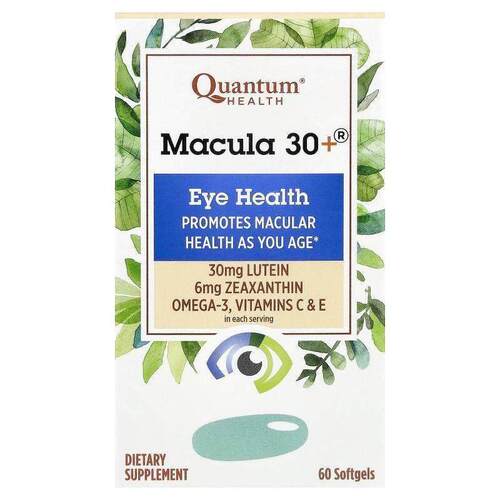 Quantum Health,Macula 30+，眼睛健康，60 粒软凝胶