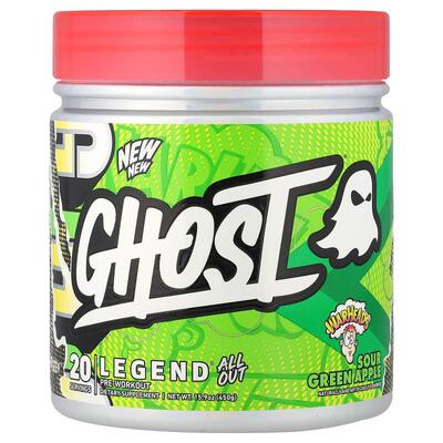 Ghost,Legend®，上佳锻炼前配方，Warheads® 酸甜青苹果味，15.9