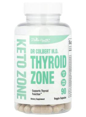 Divine Health,Dr Colbert M.D. Thyroid Zone，90 粒素食胶囊