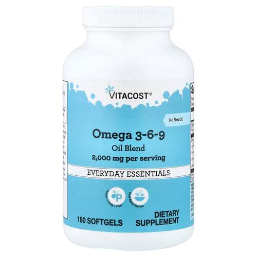 Vitacost,Omega 3-6-9 Oil Blend, 180 Softgels (1,000 mg per S