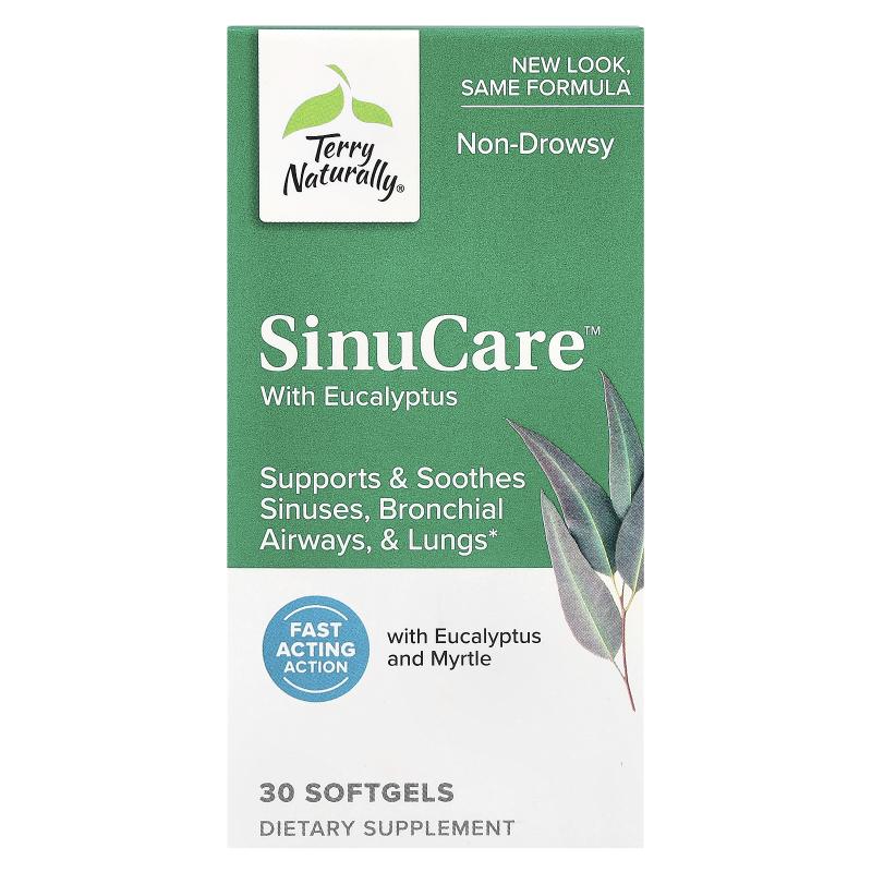 Terry Naturally,含桉树的 SinuCare™，30 粒软胶囊