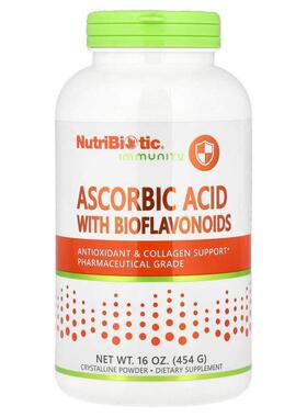 NutriBiotic,Immunity，含生物类黄酮的抗坏血酸，结晶粉末，16 4