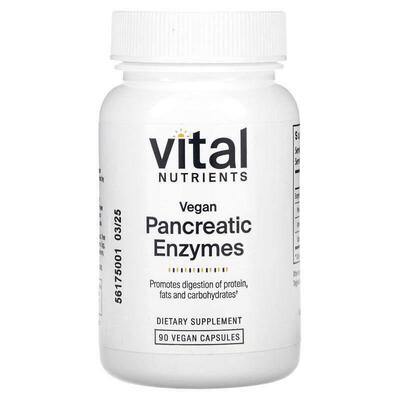 Vital Nutrients,全素胰酶胶囊，90 粒全素胶囊