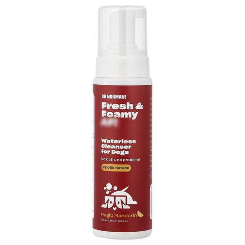 Oh Norman,Waterless Cleanser For Dogs, Magic Mandarin , 7.1