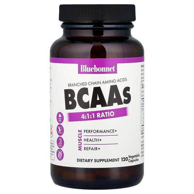 Bluebonnet Nutrition,BCAAs 4:1:1比例（支链氨基酸），120素食