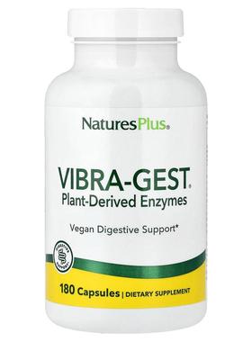 NaturesPlus,Vibra-Gest®，植物源酶，180 粒胶囊