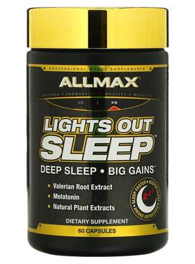 ALLMAX,Lights Out Sleep，褪黑素 + GABA + 缬草根，60 粒素食胶