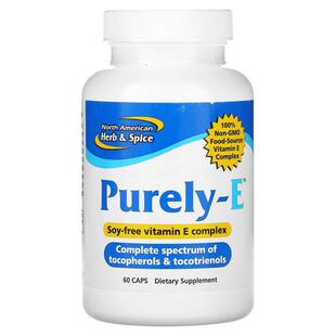 North American Herb & Spice,Purely-E 胶囊,60 粒装