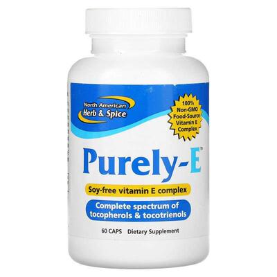 North American Herb & Spice,Purely-E 胶囊，60 粒装