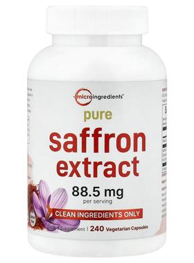 Micro Ingredients,Pure Saffron Extract , 240 Vegetarian Caps