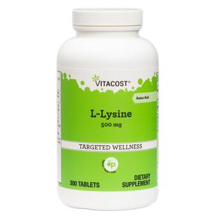 Vitacost,L-Lysine, 500 mg, 300 Tablets
