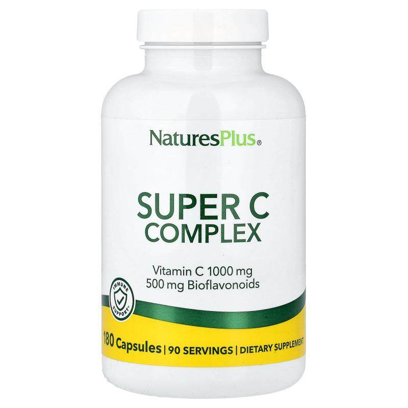 NaturesPlus,Super C Complex，180 粒素食胶囊
