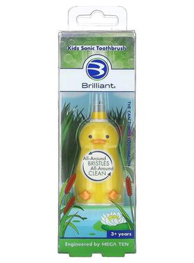 Baby Buddy,Brilliant，儿童声波牙刷，3 岁以上，鸭子，1 支