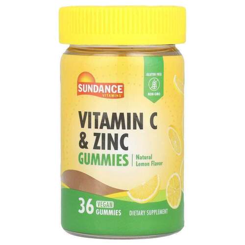 Sundance,维生素 C 和锌软糖，天然柠檬味