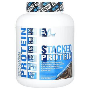EVL,Stacked Protein，双重浓郁巧克力味，5 磅（2.268 千克）