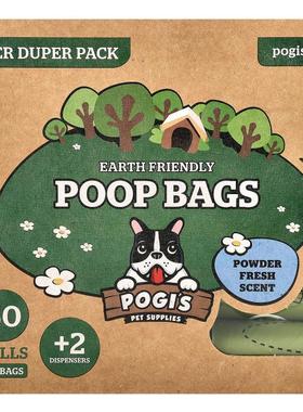 Pogi's,环保便便袋，Super Duper Pack，爽身粉味，50 卷，750 袋