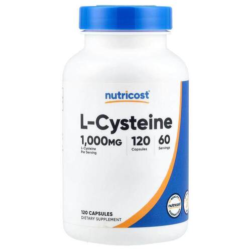 Nutricost,L-Cysteine, 120 Capsules (500 mg per Capsule)