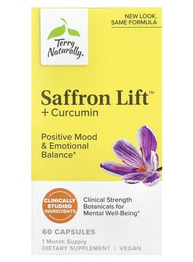 Terry Naturally,Saffron Life + Curcumin，60 粒胶囊