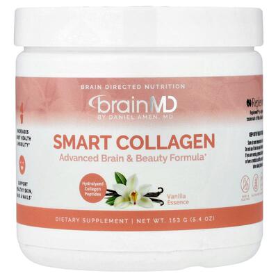 BrainMD,Smart Collagen, Vanilla Essence, 5.4 oz (153 g)