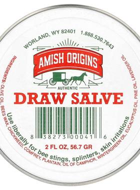 Amish Origins,Draw Salve，2 液量盎司（56.7 克）