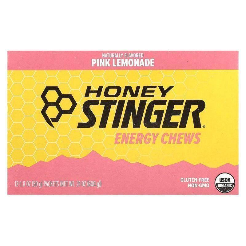 Honey Stinger,能量咀嚼片，粉色柠檬水味，12 包，每包 1.8 盎司