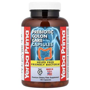 Yerba Prima,益生元Colon Care，180 粒胶囊
