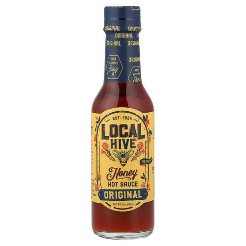 Local Hive,Honey Hot Sauce, Original, Medium, 6 oz (172 g)