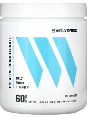 Swolverine,一水肌酸，原味，10.58 盎司（300 克）