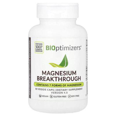 BIOptimizers,Magnesium Breakthrough，50 粒素食胶囊