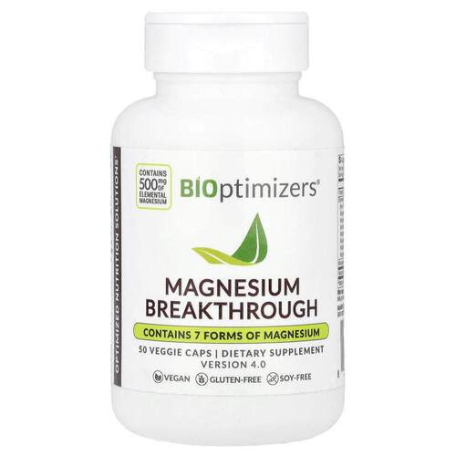 BIOptimizers,Magnesium Breakthrough，50 粒素食胶囊
