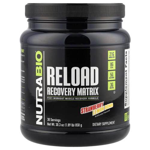 Nutrabio Labs,Reload 快速复原乳清蛋白质粉，草莓柠檬味，1.91