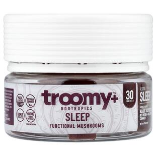 Troomy Nootropics,睡眠,功能性蘑菇软糖,黑树莓味,30 粒软糖4