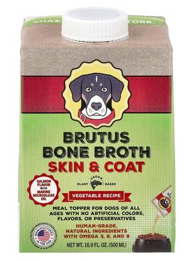 Brutus Bone Broth,皮肤与毛发，蔬菜配方，全年龄段狗适用，鲑鱼