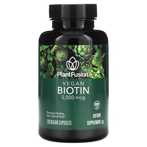 PlantFusion,全素生物维生素，5000 微克，120 粒全素胶囊