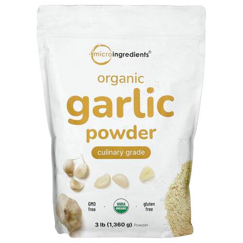 Micro Ingredients,Organic Garlic Powder, 3 lb (1,360 g)
