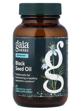 Gaia Herbs,黑籽油 60 粒全素液体 Phyto-Caps 胶囊（每粒胶囊 20