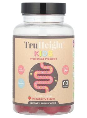 TruHeight,儿童益生元和益生菌软糖，适合 2 岁以上儿童，草莓味6