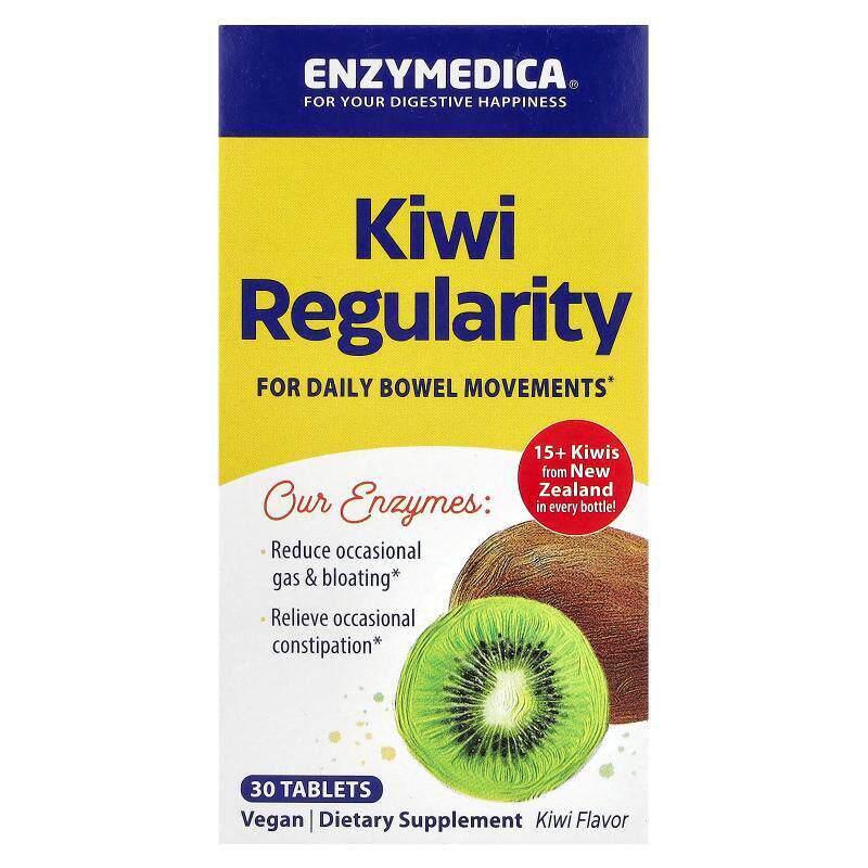 Enzymedica,Kiwi Regularity，猕猴桃，30 片 - 实物图