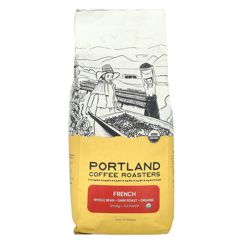 Portland Coffee Roasters,有机咖啡,全豆,深度烘焙,法式,2 9