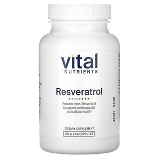 Vital Nutrients,白藜芦醇,60 粒素食胶囊