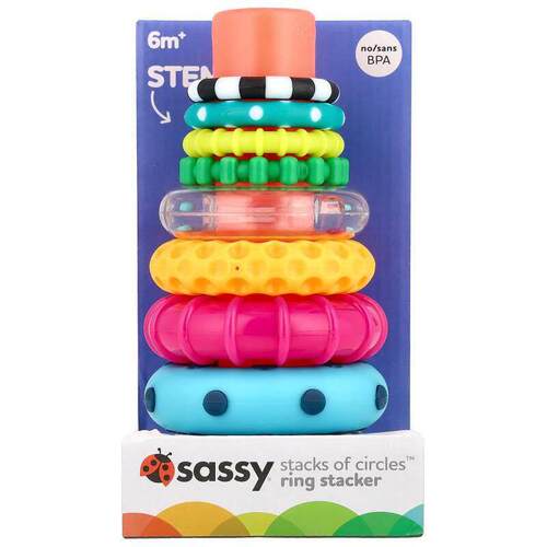 Sassy,Stack of Circles™，环形堆叠机，6 个月以上，10 件套