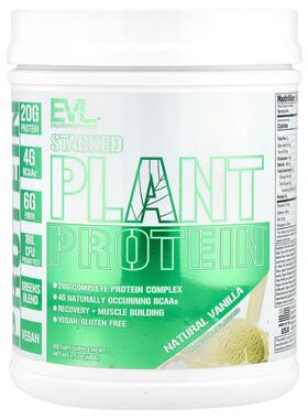 EVL,Stacked 植物蛋白质，天然巧香草味，1.5 磅（670 克）